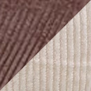 Patchwork Chocolat (côtelé) & Écru (côtelé)