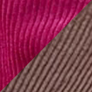 Patchwork Framboise (côtelé) & Chocolat (côtelé)